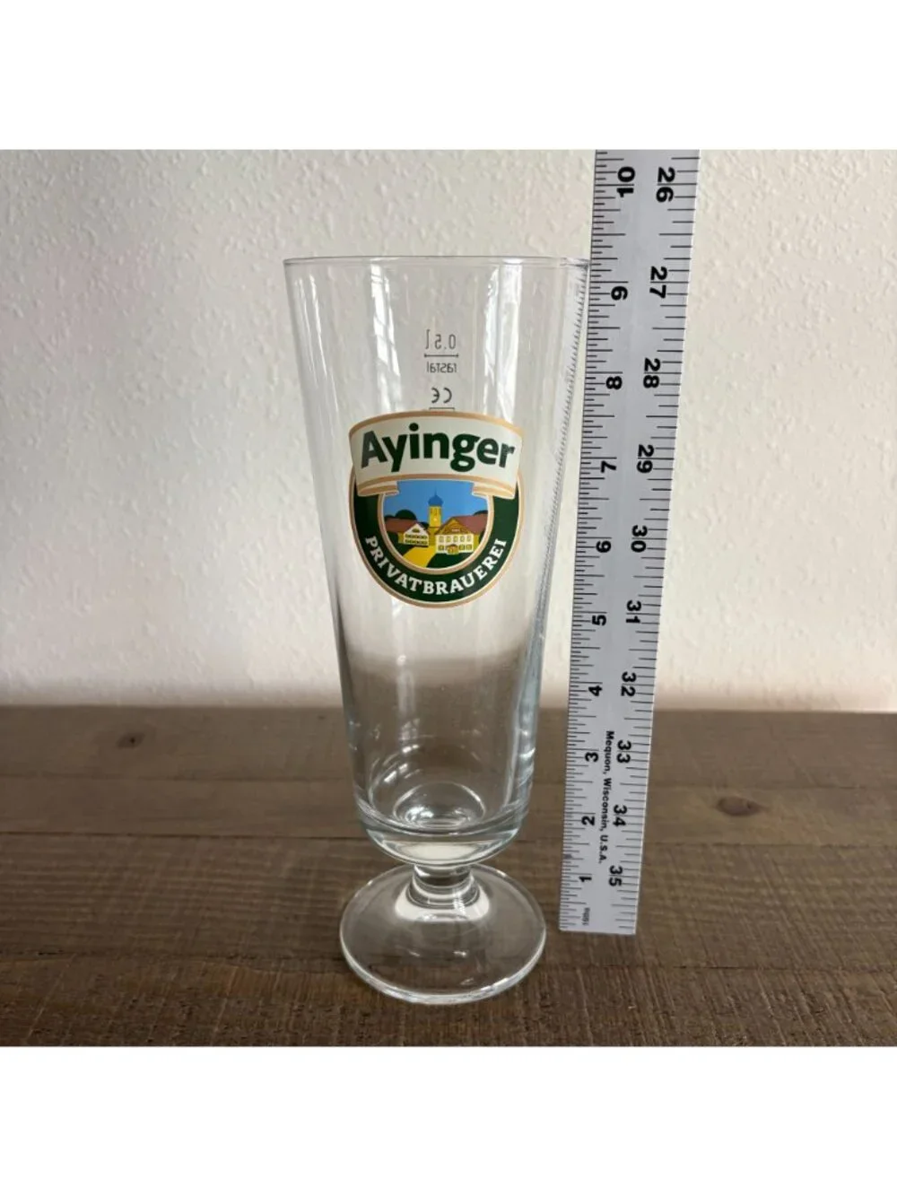 Ayinger PrivatBrauerei Footed Beer Glass Rastal 0,5l German Beer‎